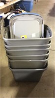 Lot of 6 totes with lids