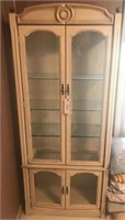 Lighted Hutch with Glass Shelves
