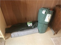 Air mattress, pump, and sleeping bag