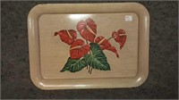 Vintage metal serving tray 17.5 inch by 12.5 inch