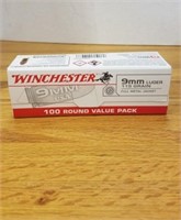 100 ROUNDS OF WINCHESTER 9MM LUGER 115 GRAIN FMJ