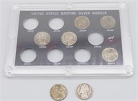 Group 7 US Silver Wartime Jefferson Nickels