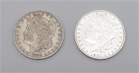 1890-O & 1901-O US Morgan Silver Dollar