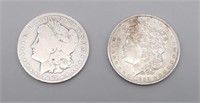 1887-O & 1899-O US Morgan Silver Dollar