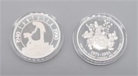 (2) .999 Fine Silver Disney Bullion Coins