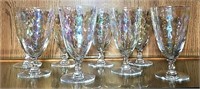 Eight Crystal Water Glasses with