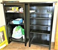 Two Black Cabinets & Adjustable Shelves