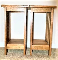 Two Mission Style Accent Tables