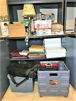 Office Supplies on Top of Desk