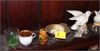 GROUPING OF ASSORTED ITEMS BIRDS - WATER PITCHER,