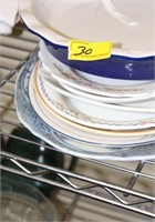 GROUPING OF CONTENTS OF RACK - PLATES - CUPS -