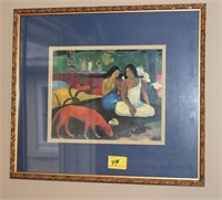 NATIVE AMERICAN FRAMED & MATTED PICTURE