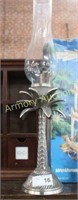 PALMETTO DECORATED CANDLE HOLDER W CHIMNEY