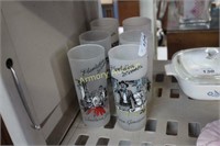 FROSTED PLANTATION SCENE TUMBLERS 6