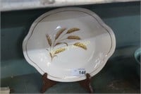 GOLD WHEAT DECORATED PLATTER