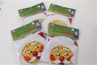 4 New Old Stock Inflatable Santa's