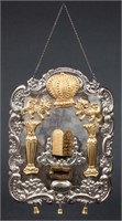 Judaica Russian Silver Repousse Torah Shield