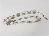 Chunky Necklace w/ White & Pale Gold Colour Balls