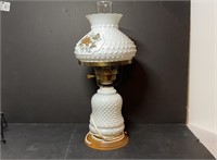Electric Hurricane style lamp, 18 inches tall,
