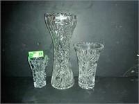 Pinwheel  crystal glass and lead glass vases