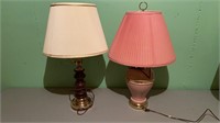 Two lamps, both working. 27 inches tall