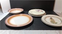 Porcelain plates and bowl