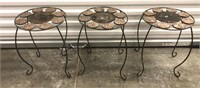 Three Outdoor Plant Stands
