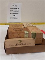 5 wood cigar boxes
