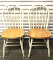 Two Wooden Spindle-Back Chairs