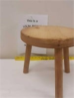 Wood milking stool