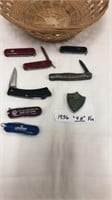 1936 4H pin 8 misc pocket knives some advertising