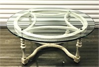 Shabby Chic Glass Top Coffee Table