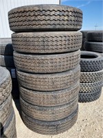 (7) New 285/75R 24.5 Recap Tires