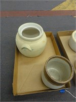 2 Ceramic Pots (5" x 6") and (6" x 7")