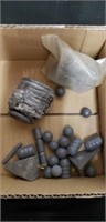 Box of lead pieces