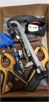 Box of tool belt and miscellaneous tools