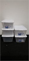 5, 6 qt sterilite containers with lids