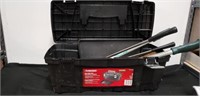 Husky tool Box with miscellaneous loppers