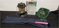 Camp fuel with Coleman lantern cooking top with