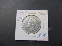 1950 BU Canadian 50 cent Coin