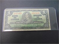 1937 Canadian $1 Bill