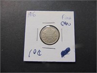 1916 Canadian 10 cent Coin