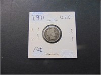 1911 USA 10 cent Coin