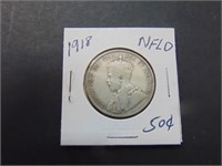 1918 Newfoundland 50 cent Coin