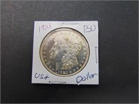 1921 BU USA Silver Dollar Coin