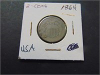 1864 USA 2 cent Coin