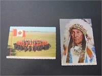 Canadian Mountie & Indian Chief Post Cards