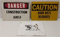 (3) Vintage Metal Caution Sign
Sold times the