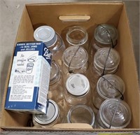 Box of ball jars & lids