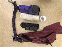 Tag #406 2 tail bags & 3 pairs of splint boots